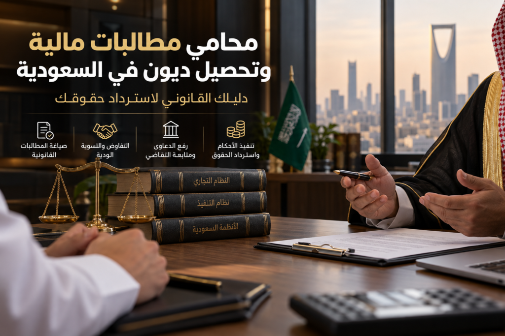 محامي مطالبات مالية وتحصيل ديون
