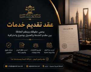 عقد تقديم خدمات